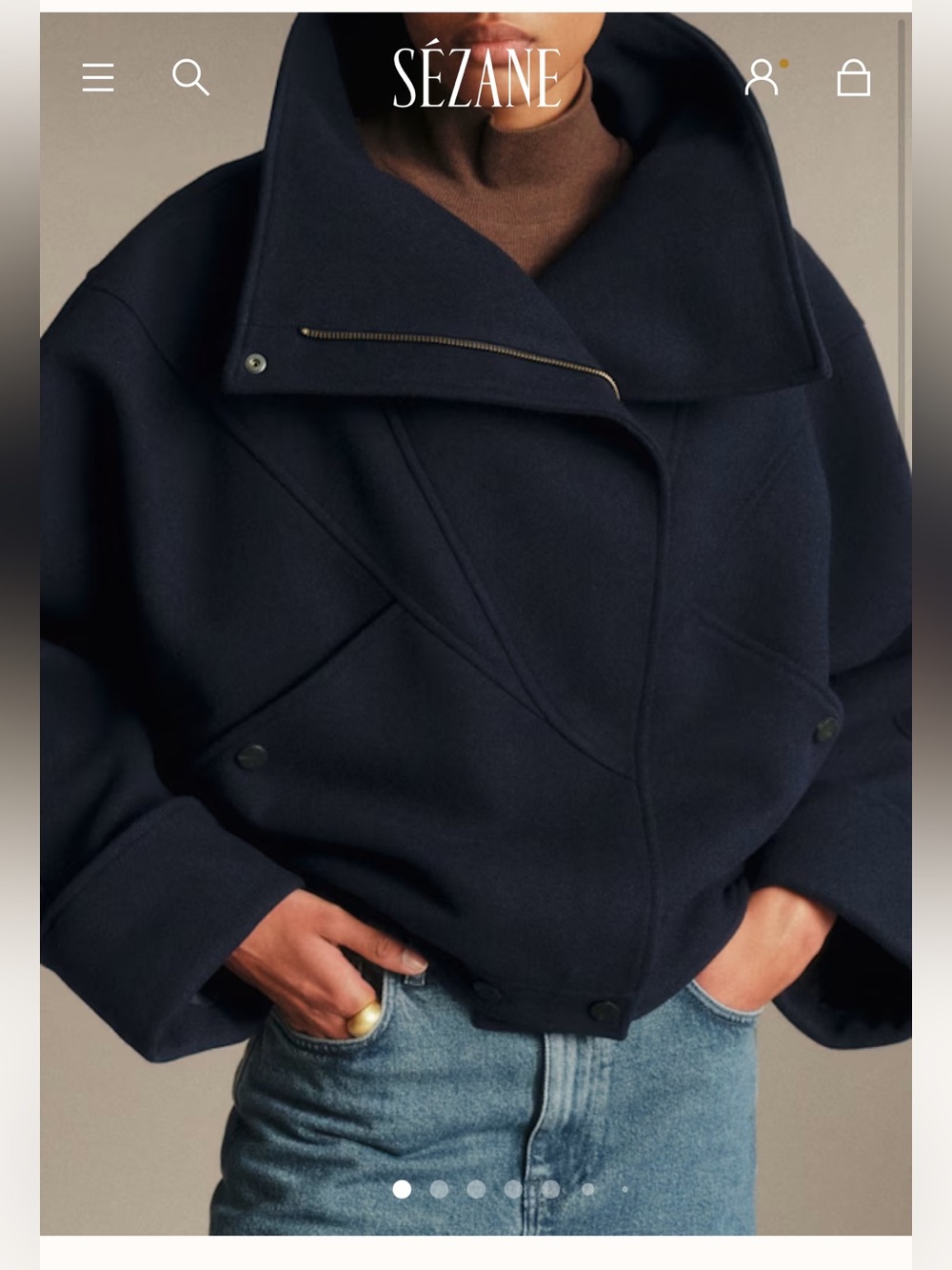 Sezane Jule Jacket in Navy